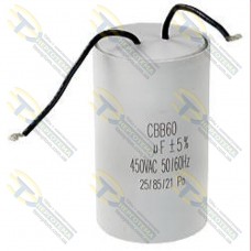 Конденсатор із гнучкими висновками Eazil CBB60 1 мкФ, uF 450V.