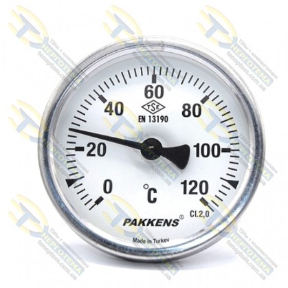 Термометр штыревой 120*С Pakkens ∅63мм 1/2" 5 см ∅=12