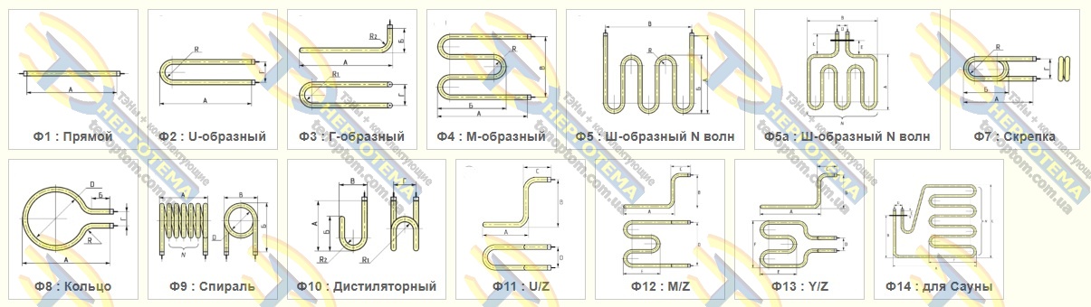 форма тэнов для воздуха