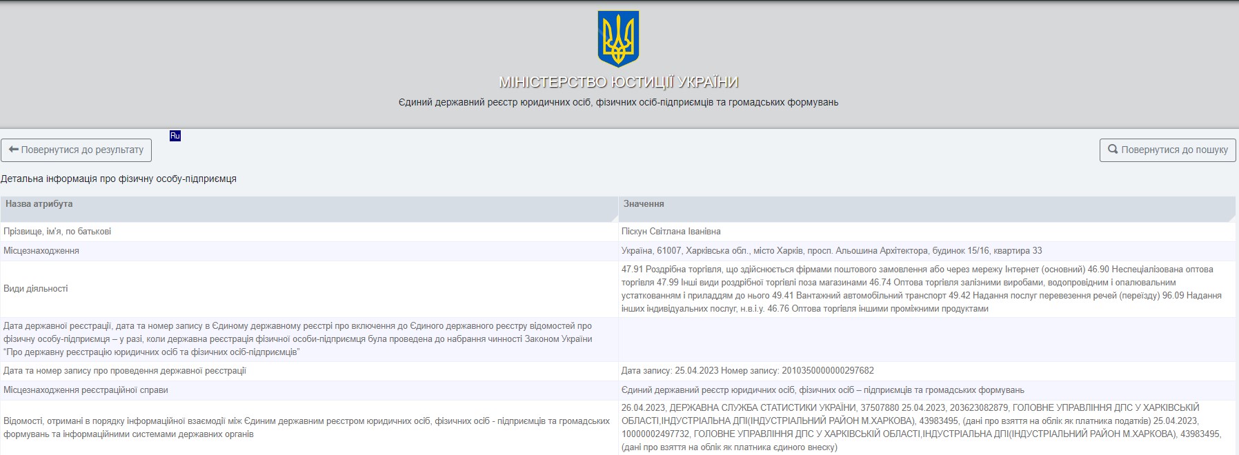 Скрин из минюста